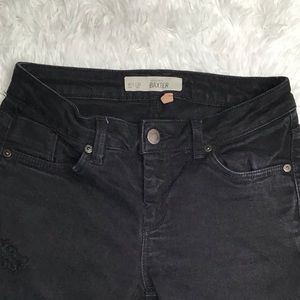Topshop Black Baxter Moto Jeans
